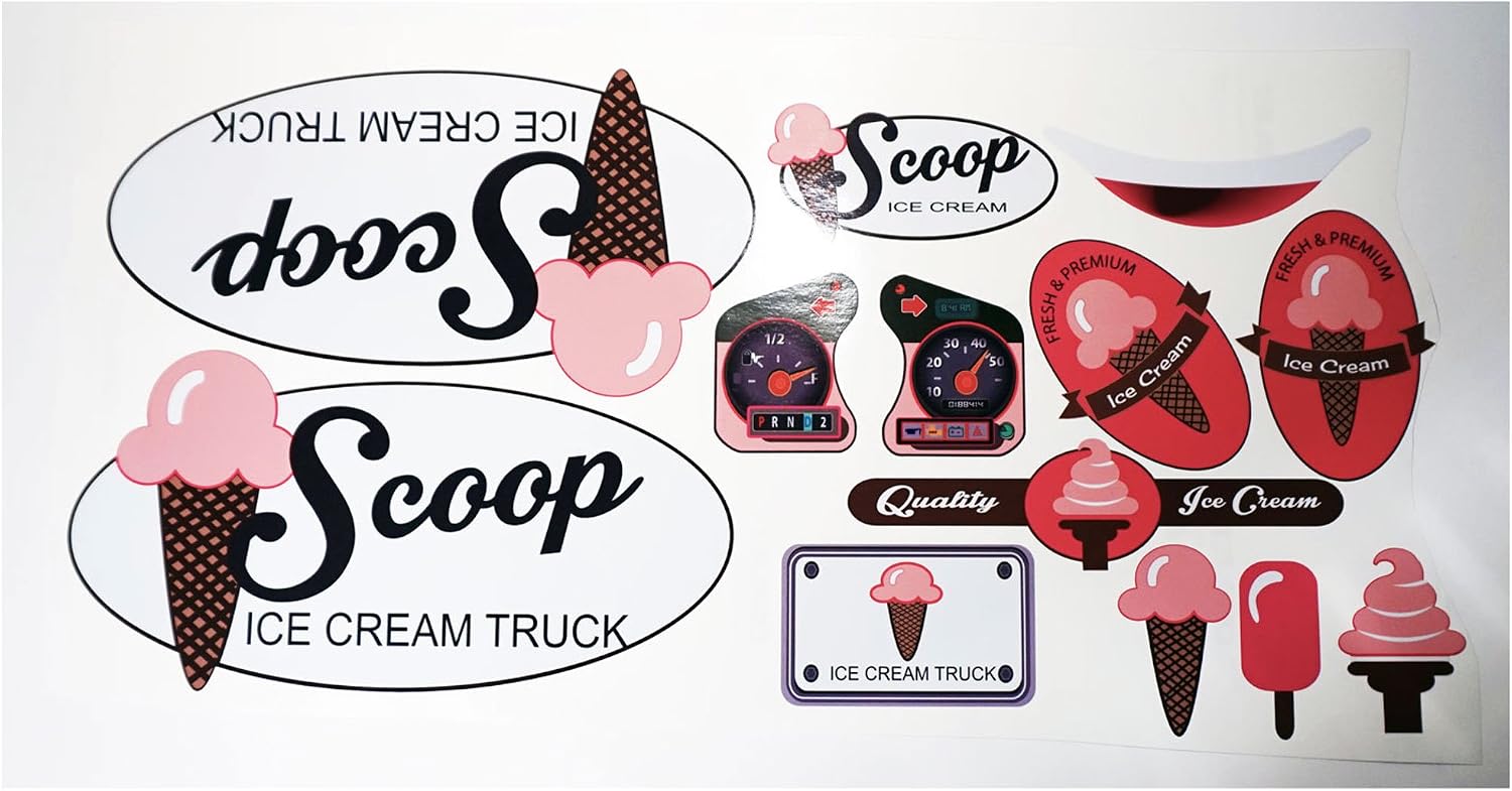 Toy Restore Replacement Stickers Fits Little Tikes 30th Cozy Coupe Ice Cream Set