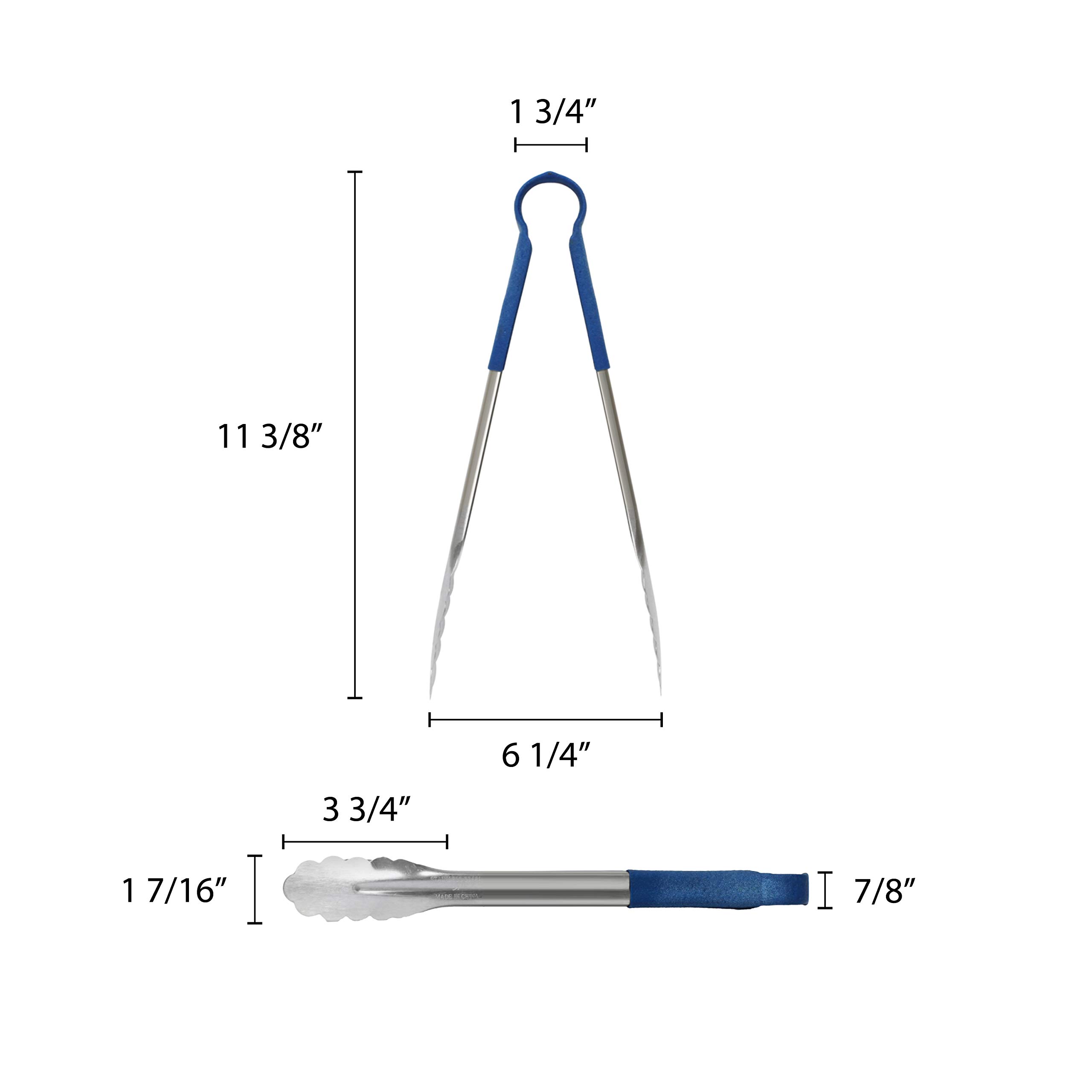 Thunder Group Edelstahlzange, 305 mm blau