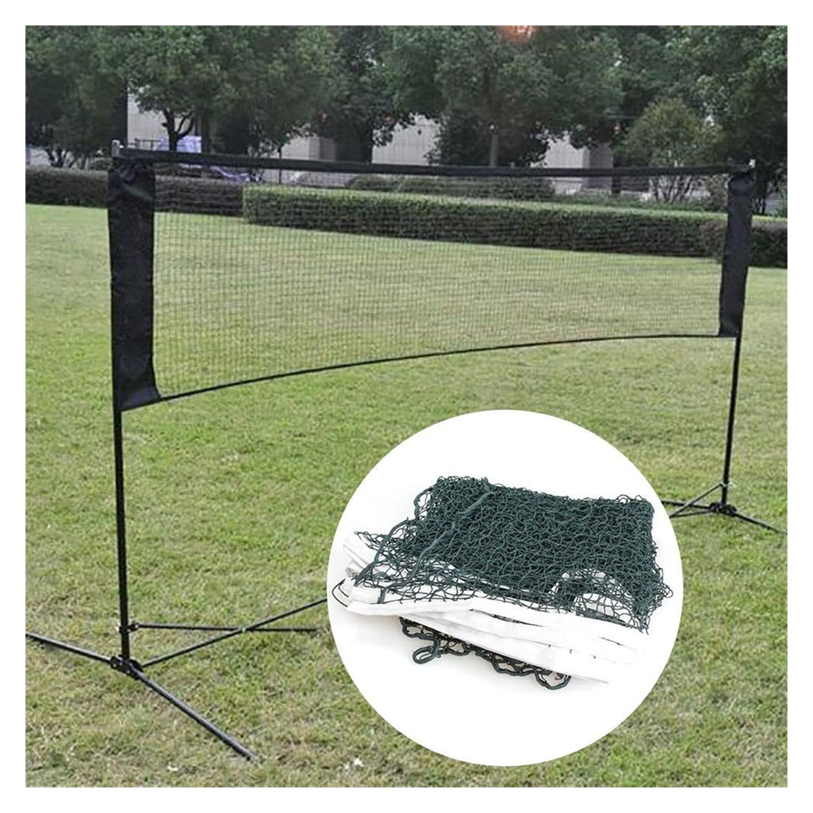 ZZSRJ 5,9 m x 0,79 m di addestramento Sportivo Professionale a grandezza Naturale Standard Badminton Net Tennis Net Dalleyball Net (Color : Green, Dimensione : One Size)