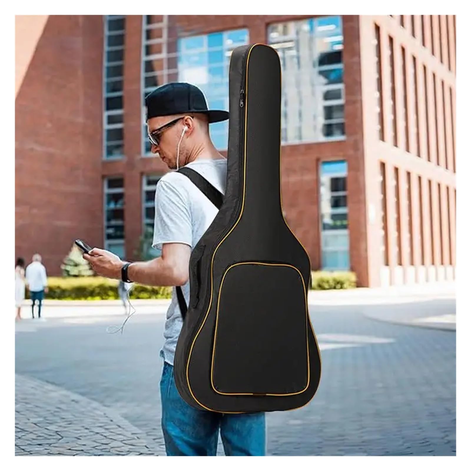 Funda Guitarra Bolsa de Guitarra Impermeable Tela Oxford Gruesa for clásica, con Hombro Acolchado 0,19 Pulgadas