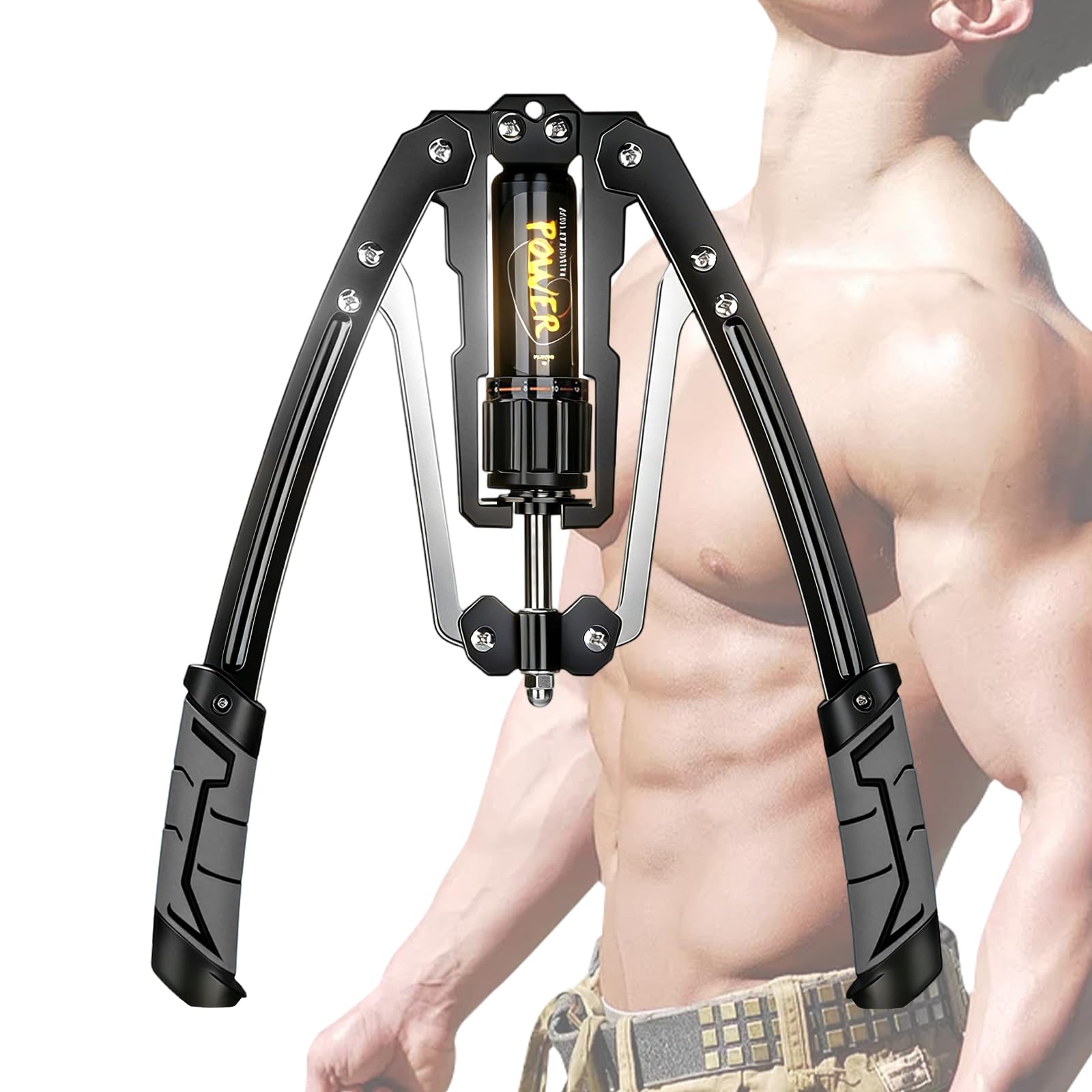 Chest Exerciser, Twister Arm Exerciser, Adjustable Torsion Arm Fitness Machine, 10-200kg Hydraulic Power, Shoulder Exercise Machine for Chest, Biceps, Abdomen, Shoulder and Muscle Strength Training