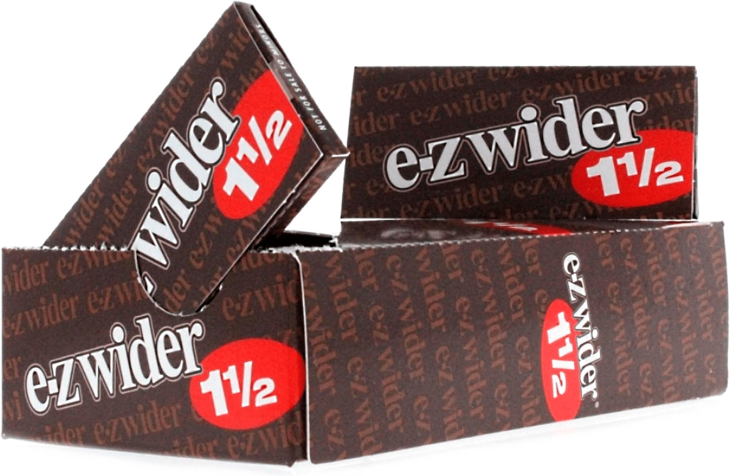 E-Z Wider - 1 1/2" Classic Brown Rolling Paper - Box of 24 Booklets with 24 Leaves per Booklet