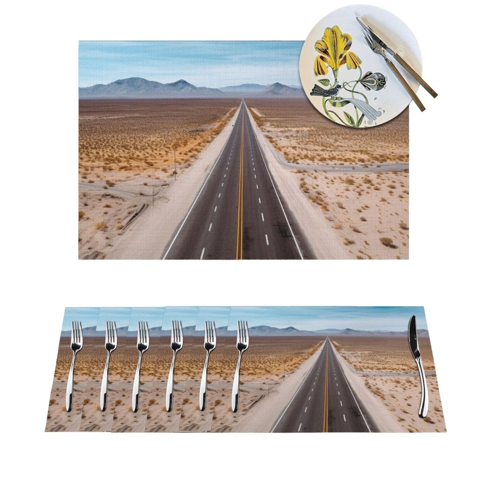 Sets de table en PVC tissé pour repas de mariage et fêtes