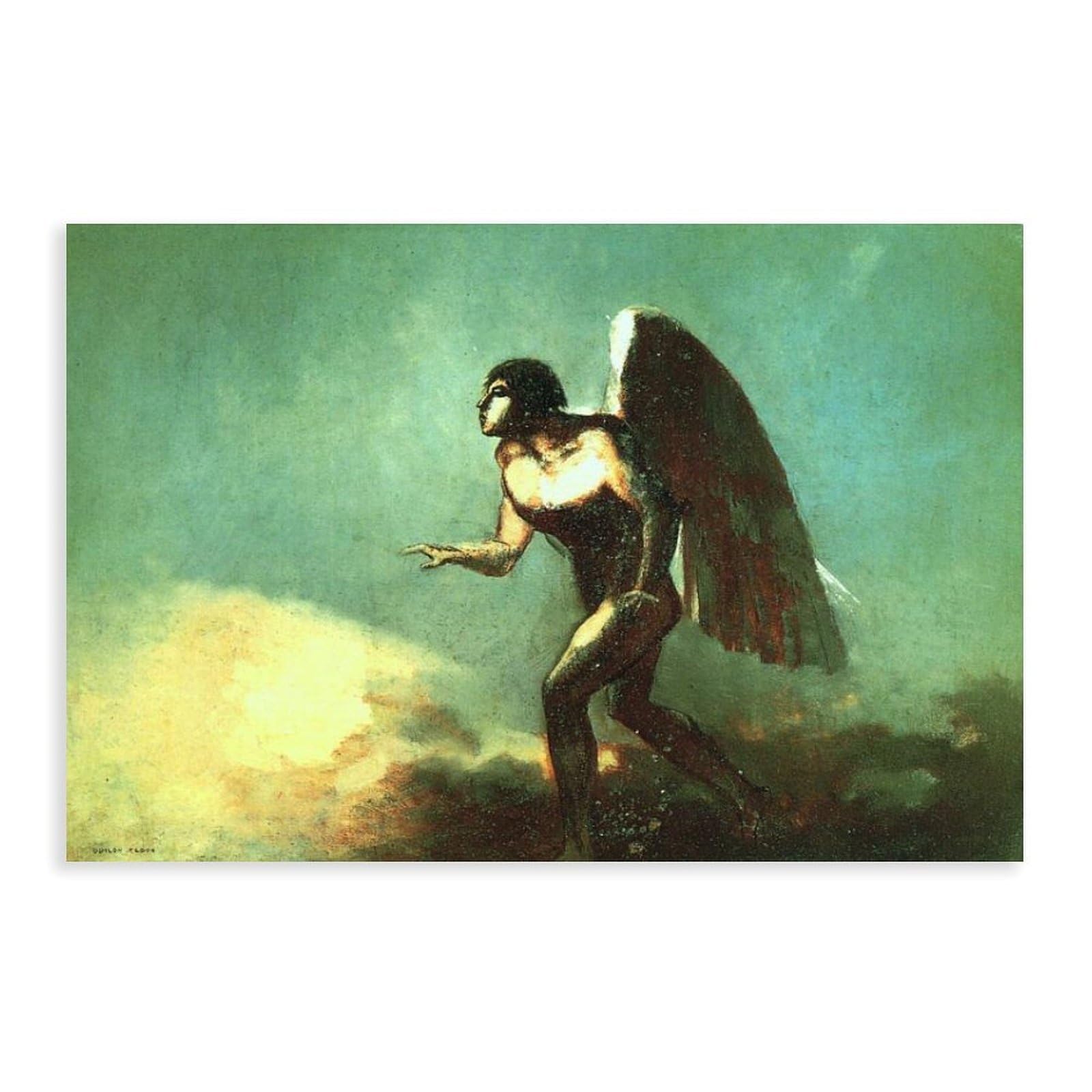 WCYB The Winged Man by Odilon Redon Prints Posters Canvas Deco Paintings Wall Art For Office Unframe 24" L X 36" W