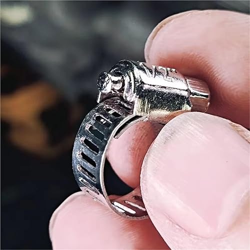 Miniatura 3 de 10PCS Adjustable 304 Stainless Steel Hose Clamps - Fuel Tube Pipe Clamp Screw Band for Water Pipes and Hoses(100-450mm)