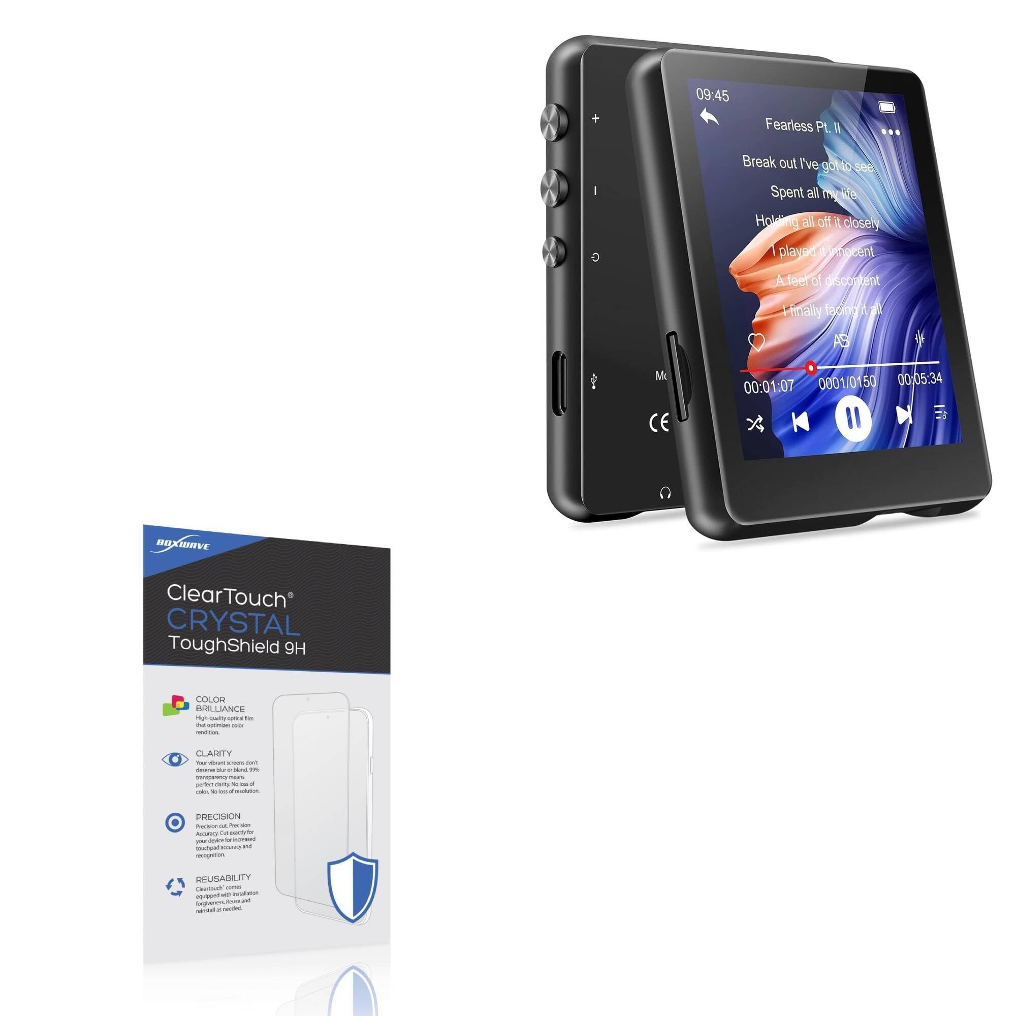 BoxWave Screen Protector Compatible with MECHEN M3 Touchscreen MP3 Player - ClearTouch Crystal ToughShield 9H (2-Pack), Clear 9H Tough Flexible Film Screen Protector