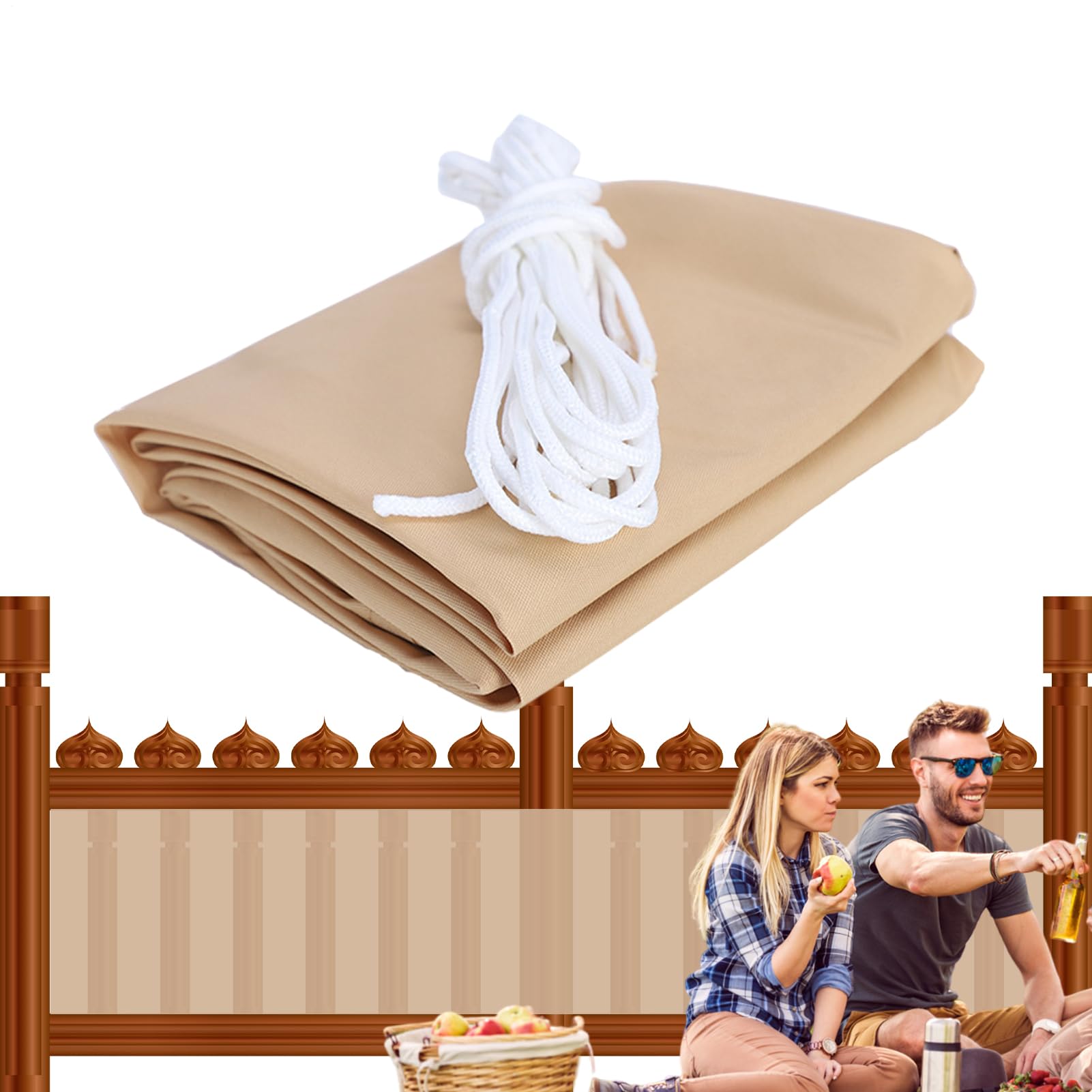Brise-vue de balcon occultant protection UV et toile anti-vent