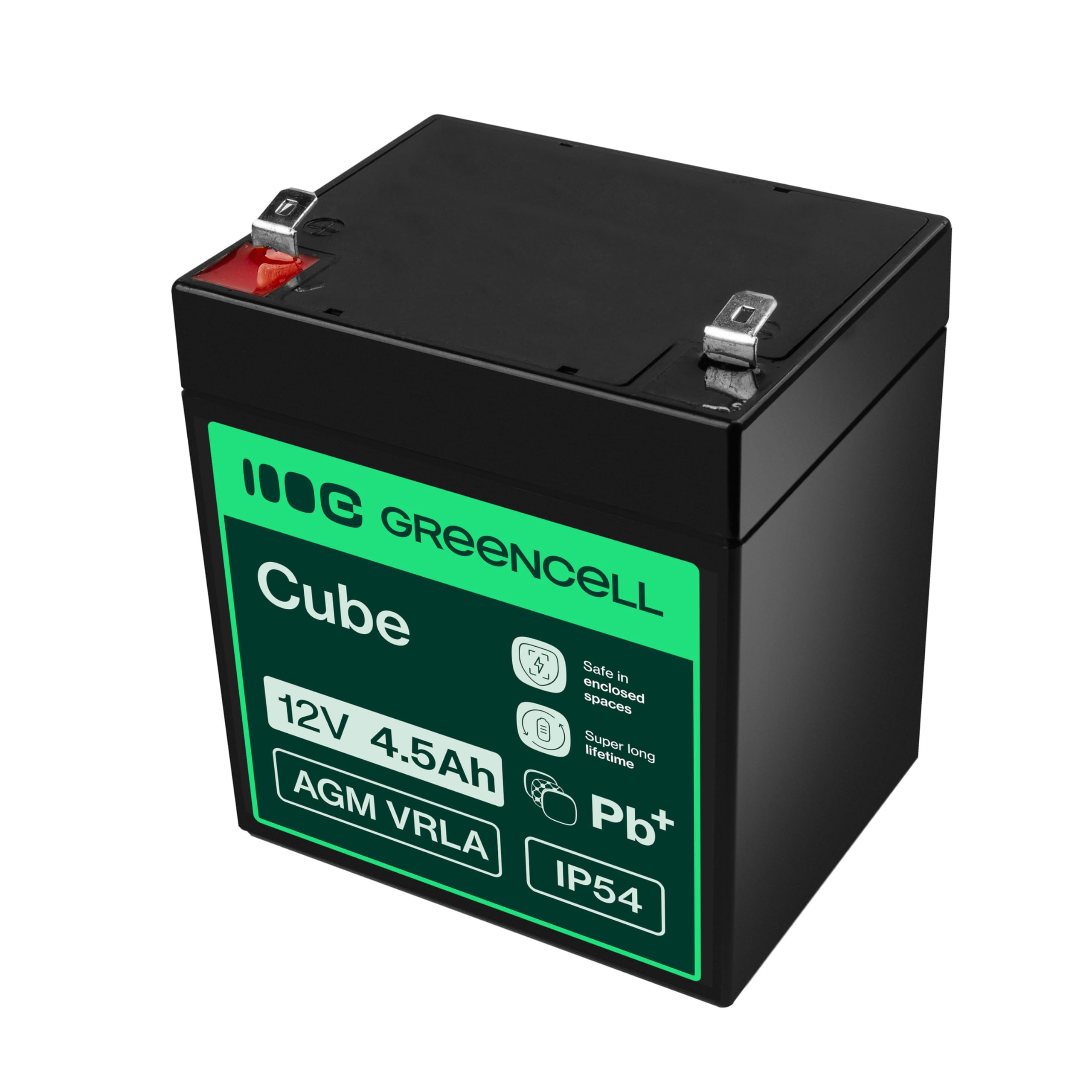 GreenCell® Batteria al piombo AGM 12V 4,5Ah Accumulatore Ricaricabile Sigillata VRLA Senza manutenzione Batterie di ricambio ermetica | giocattoli per bambini | Installazioni di allarme | UPS/USV