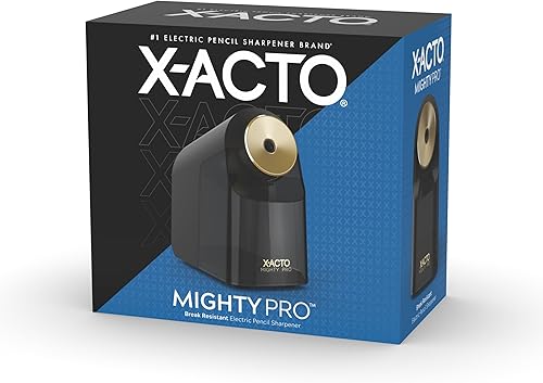 X-ACTO Mighty Pro - Sacapuntas eléctrico, negro, 1 unidad, para el regreso a la escuela, profesor, suministros para el aula