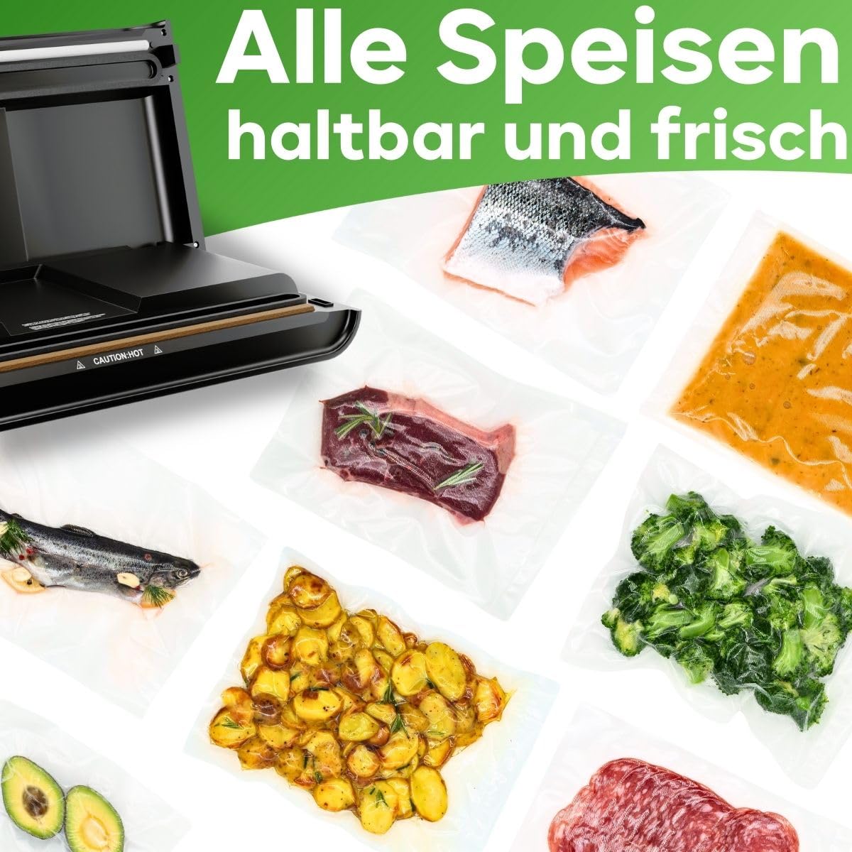ProfiCook PC-VK 1080 Vakuumierer Vakuumiergerät 12 l/min Saugleistung Sous Vide Folienschweißgerät