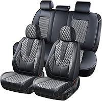 Vista 36 de Coverado Juego completo de fundas de asiento de automóvil, fundas de asiento de piel de napa para automóvil, protector de asiento de automóvil