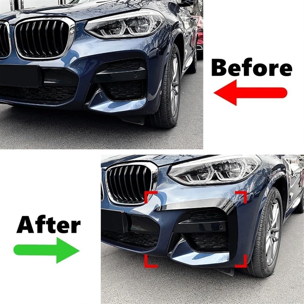 Air Vent Wind Knife Body Kits(Glossy Black) Compatible for BMW X3 X4 G01 G02 M Sport 2018-2021 (Glossy Black)