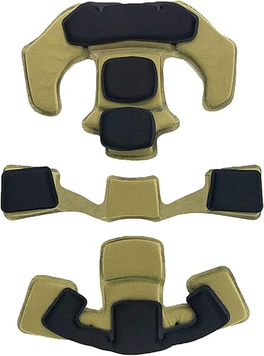 Vista 4 de Tactical Airsoft Helmet Pads, Memory Foam Pad Protective Mat Helmet Padding Kit, Replacement Universal Motorcycle Tactical Cushions for Fast MT MICH
