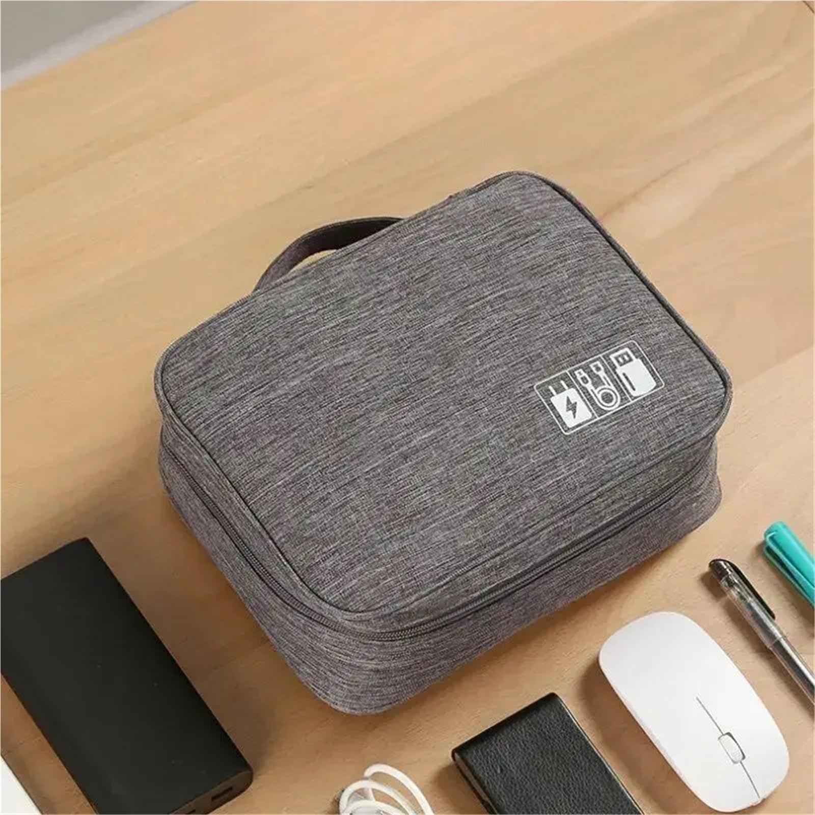 Torba na akcesoria elektroniczne, 2 szt. Cyfrowy organizer elektroniczny Przenośna wtyczka ładowarki USB do transmisji danych(Color 6)