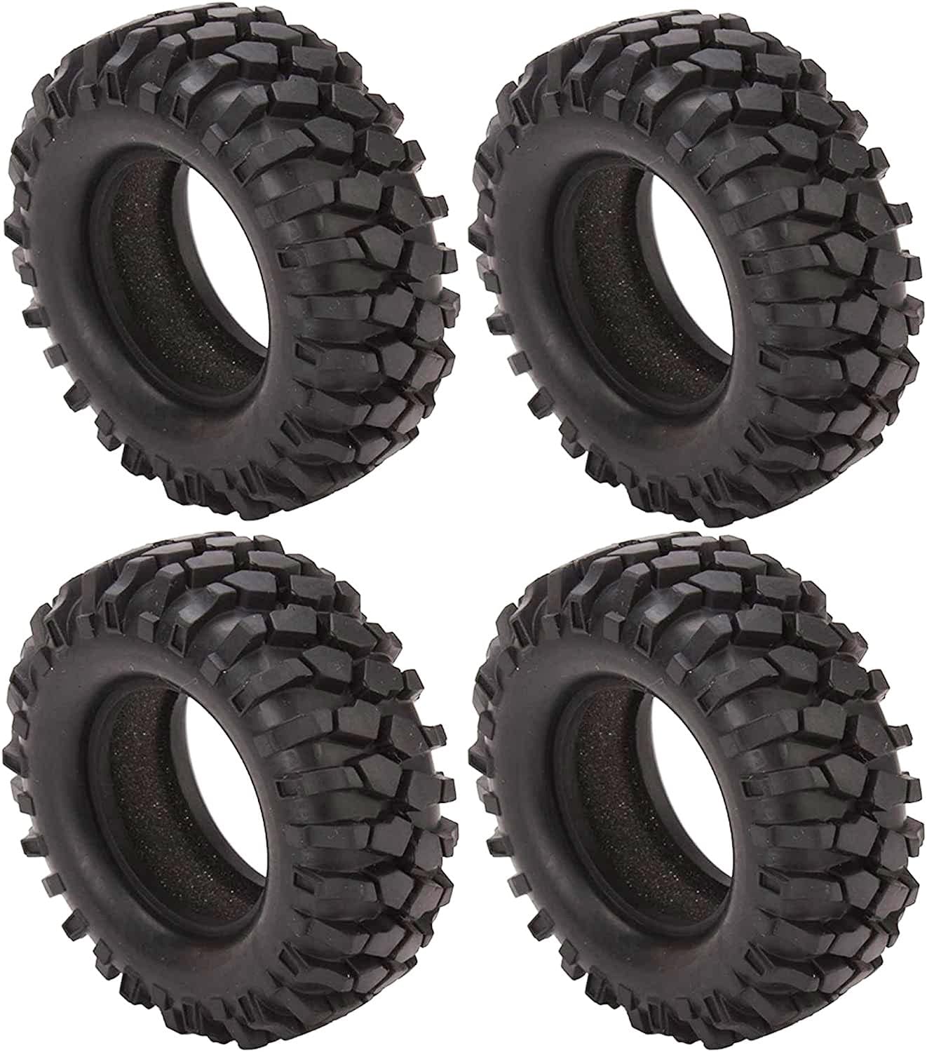 KINGCOO Pneumatici RC per auto, 4 pezzi RC Crawler in gomma da 1,9 pollici, per 1:10 RC Rock Crawler Parti per Axial SCX10 D90 TF2 TRX4 Tamiya Gen8 (96 mm)
