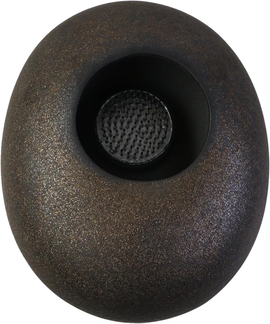 1pcs Japanese Ikebana Vase Kit Pebble Shape Ikebana Ceramic Planter Pot Kit for Ikebana Floral Art Home Decoration, Black with Gilding