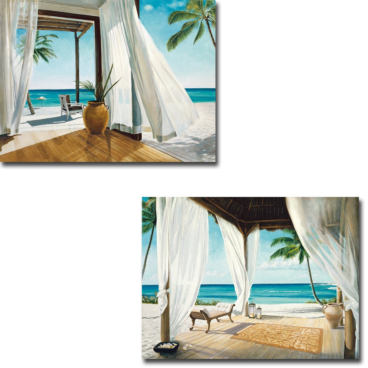 Amazon.com: Sea Breeze I and II by Jacob Reed 2-pc Gallery-Wrapped