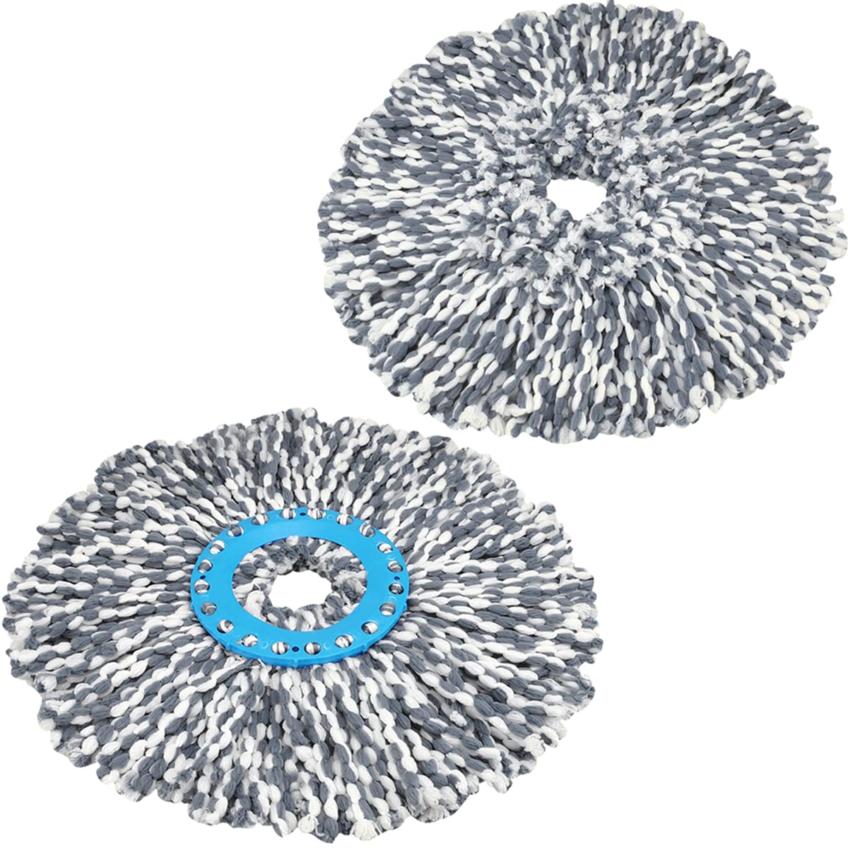 Primeway® Microfibre Polyester Replacement Mop Head Refills | X-Large | 38cm Diameter | Pack of 2 | Grey