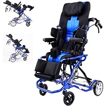 Special Needs Stroller for Big Kids up to 220 lbs, 130 Comfortable Recline, Adjustable Headrest Height, Lightweight Manual Wheelchair for Kids with Cerebral Palsy,Easy to Install