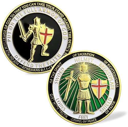 Ponte toda la armadura de Dios monedas de desafío (Efesios 611-13)