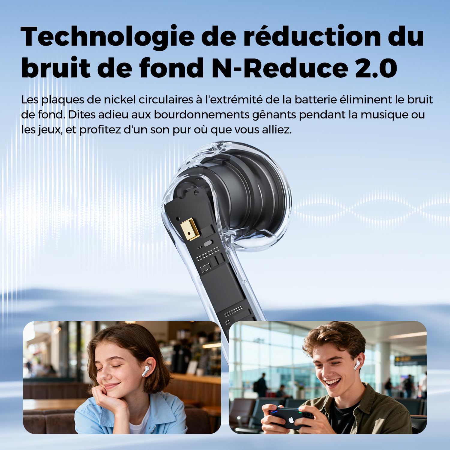 SoundPEATS Air6 HS - Cuffie wireless BT 6.0, semi-aperte con driver biomagnetico triplo da 13 mm, audio lossless LDAC e Hi-Res, cancellazione del rumore 4 Mic, 45H, IPX5, ricarica rapida