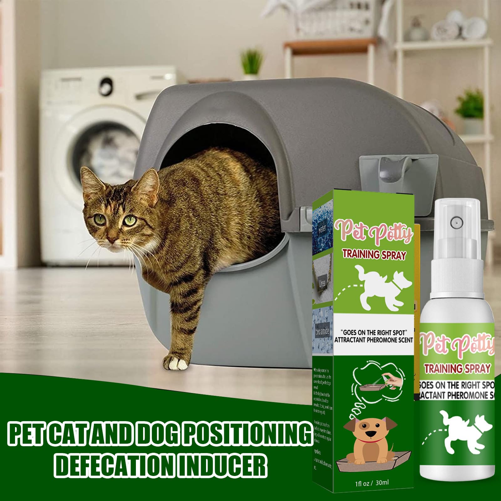 Rakiuty Spray d'Entraînement pour Chien,Pulvérisateur d'apprentissage de la Propreté pour Chiot,30ml Spray Attractif Naturel,Aide à l'Apprentissage de la Propreté,Spray d'apprentissage de la Propreté
