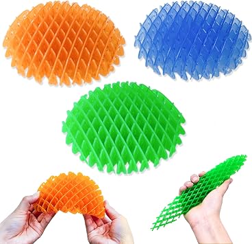 Easter Gifts for Kids 3 Pack Stretchy Fidget Toy, Fidget Wiggler, Cute Squishy Fidget Desk Toy, Resistance Fidget Toys Stress & Anxiety Relief, Birthday & Valentines Day Gifts for Him