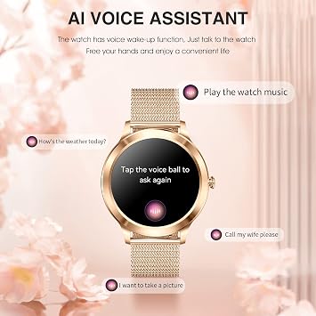 Smart Watches for Women, 1.32HD Fitness Tracker, 24/7 Heart Rate/Sleep Tracking, 120+ Sport Modes, IP68 Waterproof, Smartwatch supports Bluetooth calls/messages, Compatible iPhone&Android, 3 Bands
