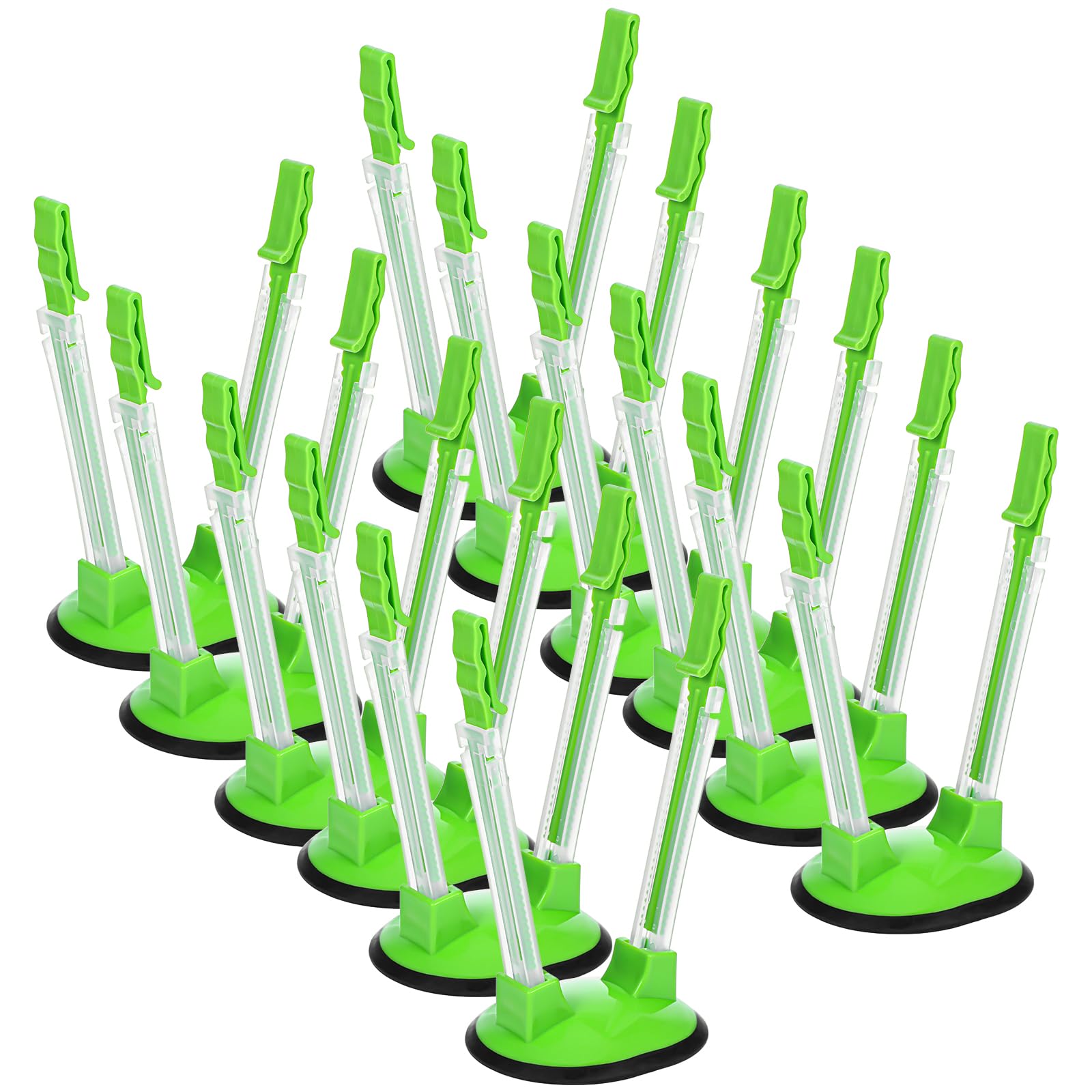 Photo 1 of 12 Pack Baggy Rack Stand Adjustable Freezer Bag Holder Stand Zipper Bag Holder for Filling With No Food Spills or Kitchen Mess (Green)