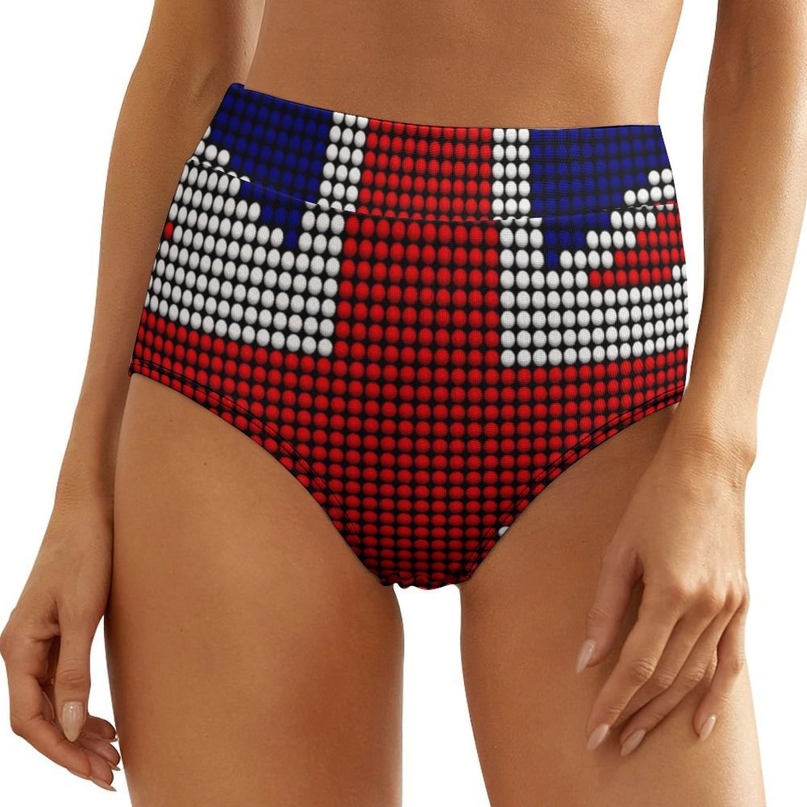 UMENG Union Jack Women's No Show Underwear High Waist Panty Seamless Bikini Brief Panty