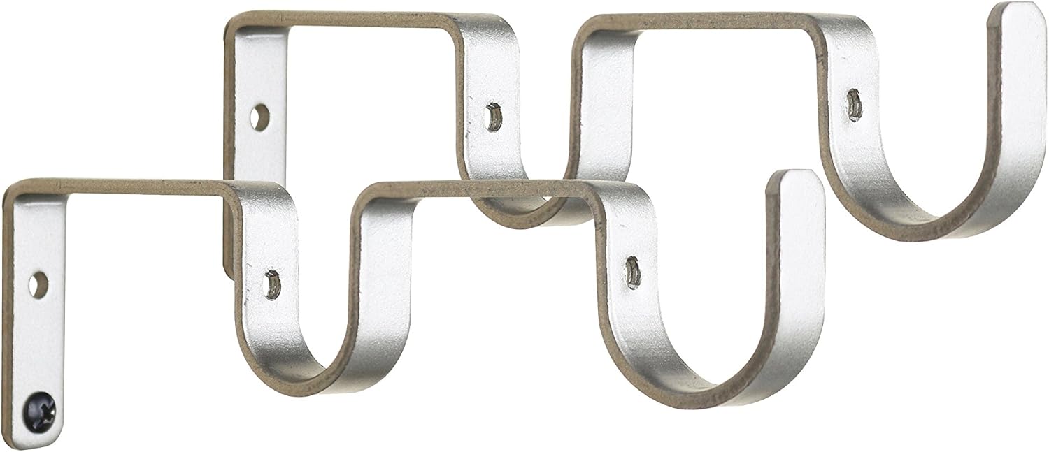 Urbanest Set of 2 Double Curtain Rod Bracket for 1inch and