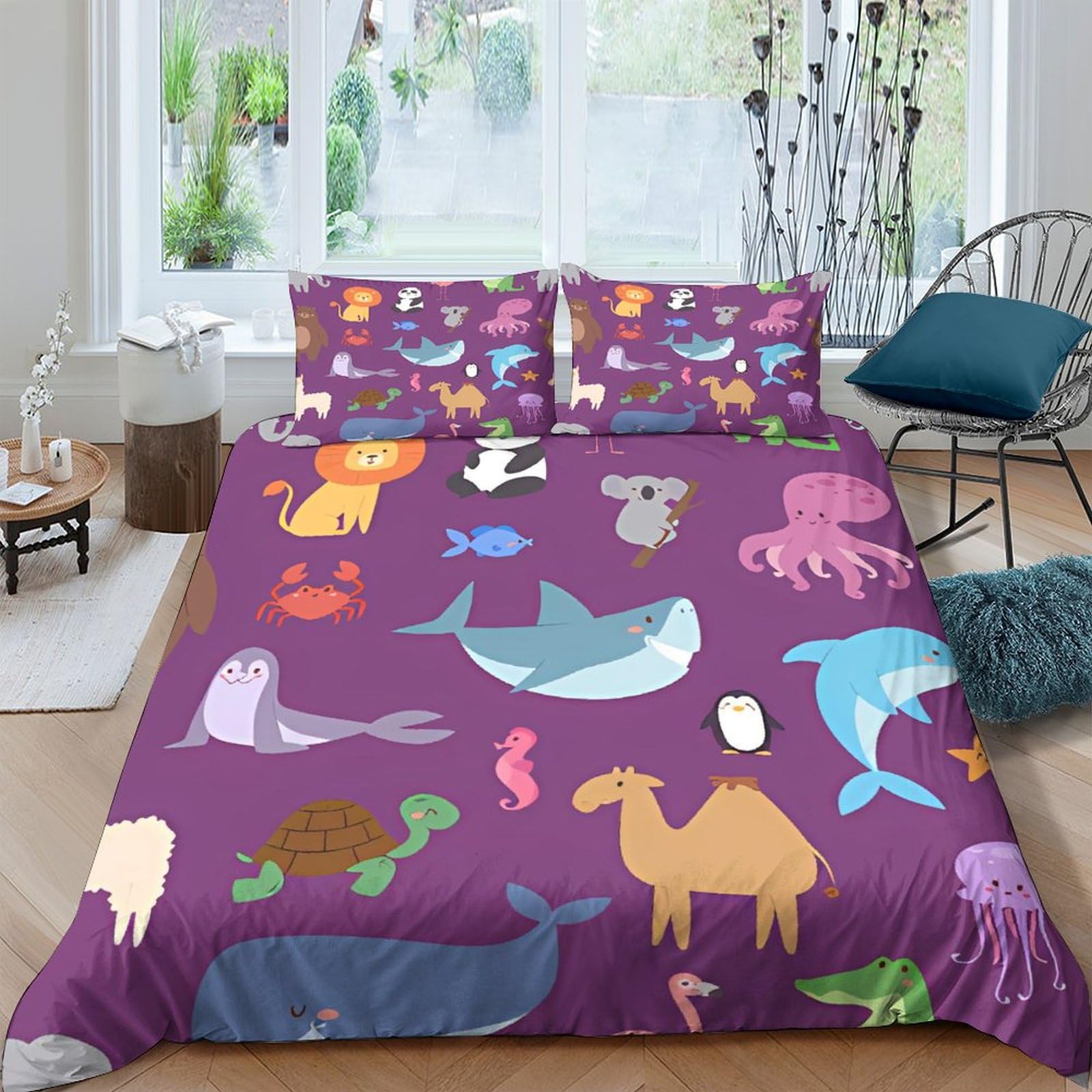 Parure de lit animaux en microfibre supérieure 200x200cm au tissage haute densité