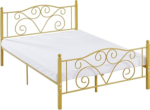 Miniatura 38 de VECELO Base de cama tamaño individual con cabecero y estribo, soporte de listones de metal resistente, base de colchón de plataforma, no necesita