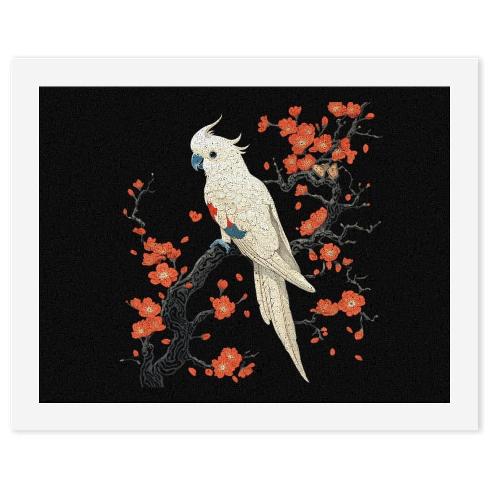 Malen-nach-Zahlen-Set mit Kakadu-Vogel-Motiv, für Erwachsene, Anfänger, bunt, DIY, einfaches Malen für Zuhause, Wanddekoration