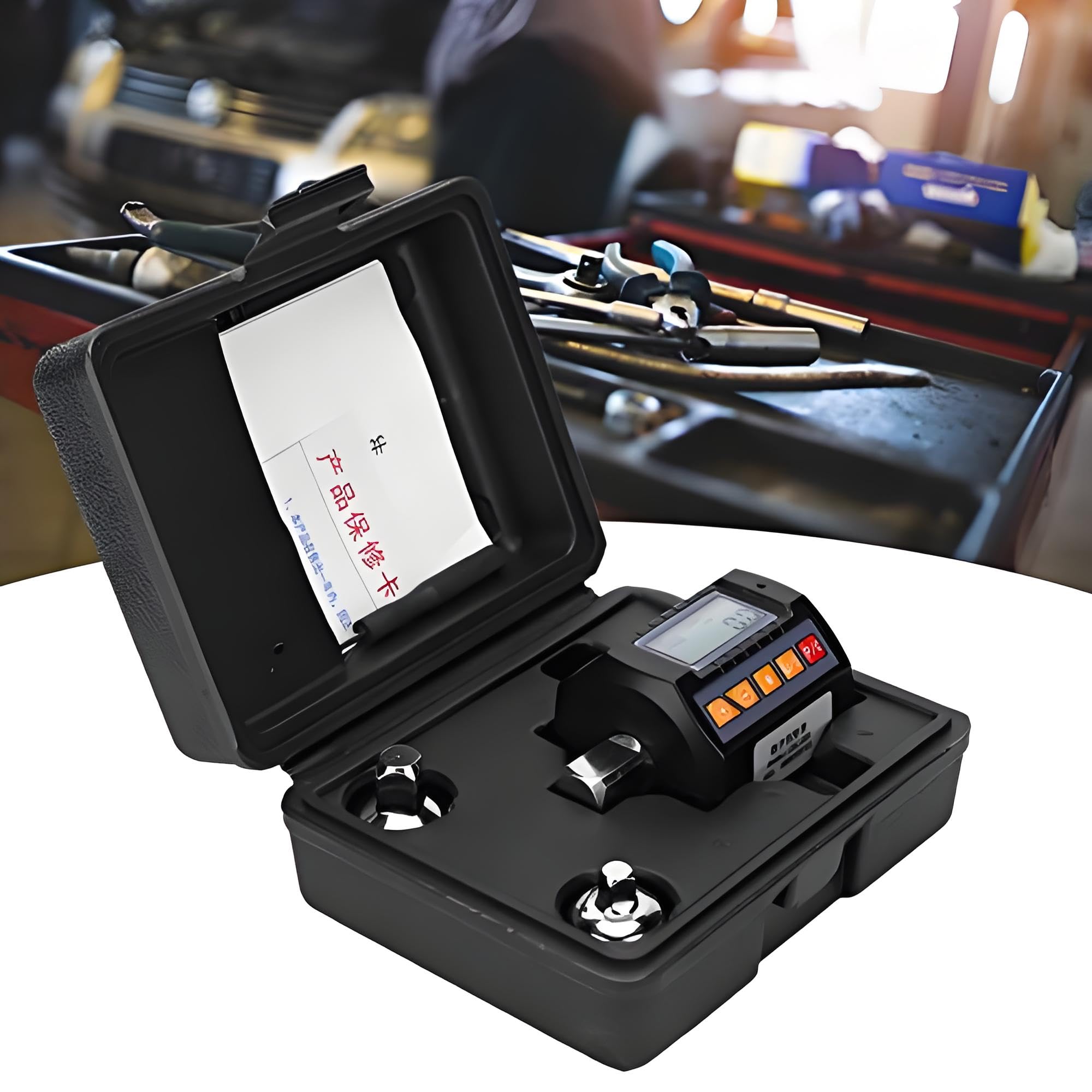 Fafeicy Adattatore Dinamometrico ZNC ‑ 200 Adattatore di Coppia Digitale Elettronico Misuratore di Coppia con Display Digitale Torsiometro Adattatore per Chiave Dinamometrica