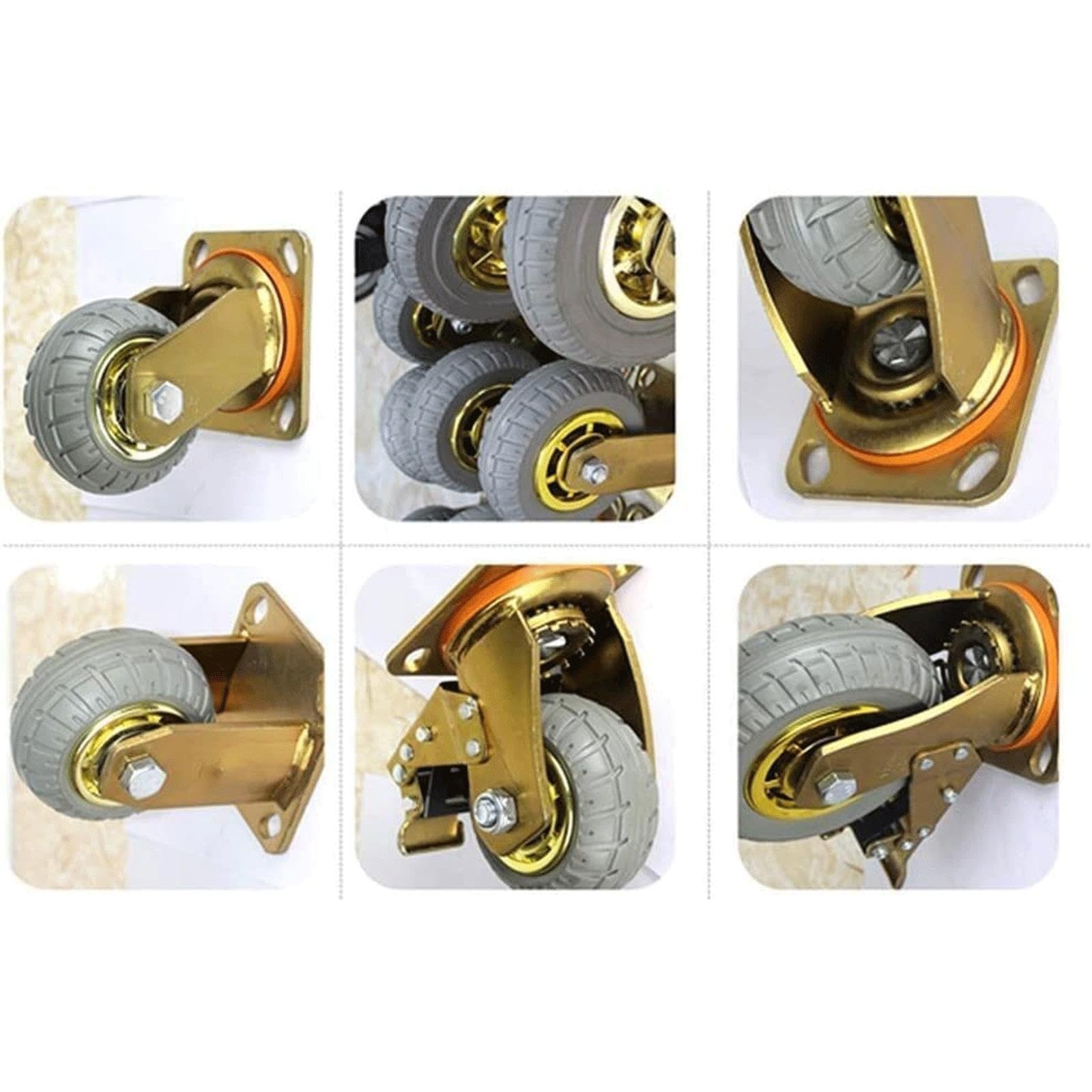 Ruedas giratorias de Goma for Transporte Industrial, 2 uds.