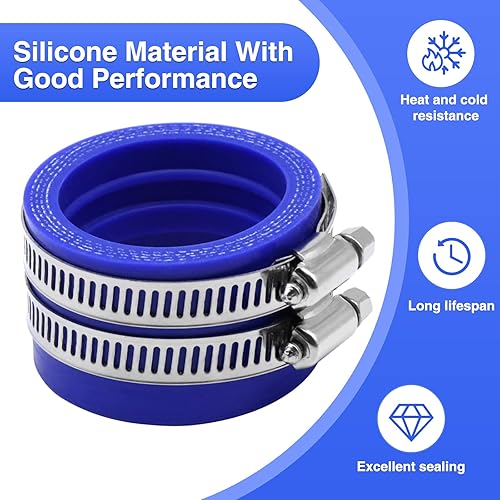 Miniatura 9 de 2 piezas de colector de admisión de carburador de motocicleta, interfaz, colector de admisión, colector de goma para motocross, ATV, Go Kart Negro