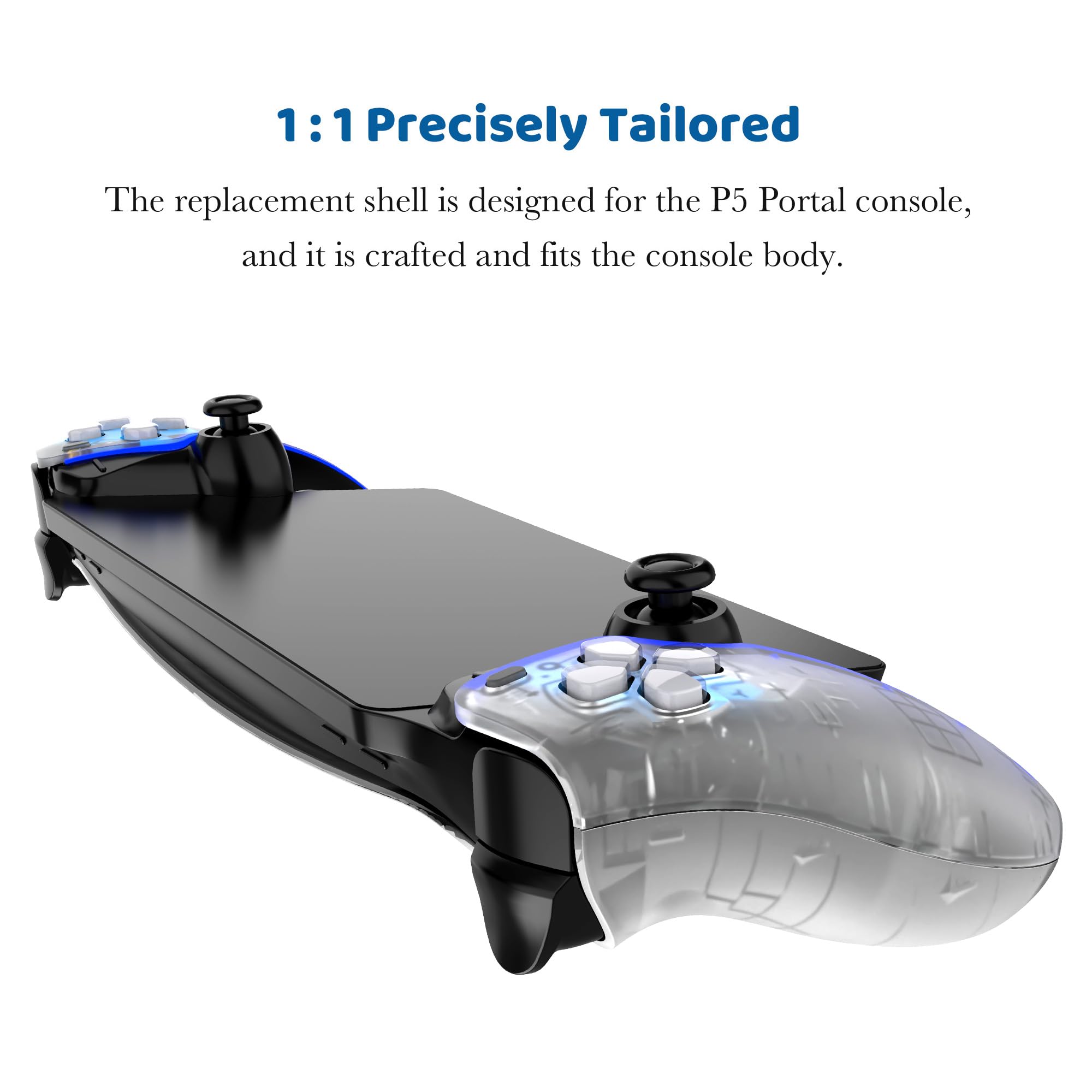 Ersatz-Schalenplatte für P5 Portal DOBEWINGDELOU Frontabdeckung & Rückplatten Custom Full Housing Case Cover DIY Handheld Konsole Faceplate ABS Transparent