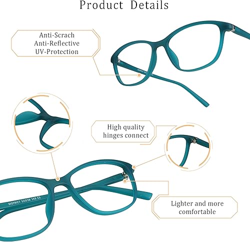 Miniatura 3 de LifeArt Lentes de bloqueo de luz azul, antifatiga ocular, anteojos de lectura para computadora, anteojos de juegos, gafas de TV para mujeres y