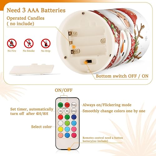 Vista 192 de Velas parpadeantes sin llama, velas LED moradas de mariposa lavanda con temporizador remoto, juego de 2 velas a pilas para San Valentín, boda