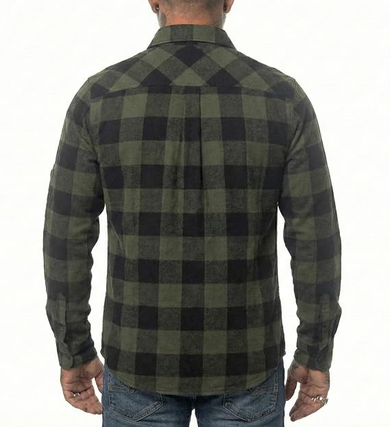 ROCK-IT Apparel® Men's Casual Flannel Shirt Long Sleeve Lumberjack Shirt Checkered Premium Shirt Sizes S-5XL