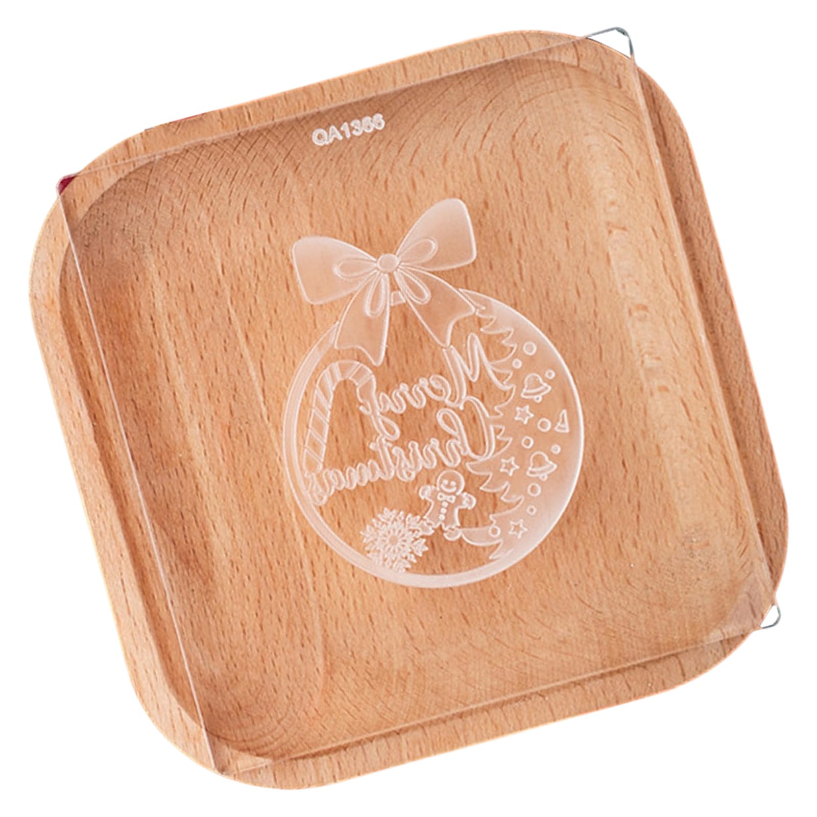 yanwuwa Fondant Cookie Stamp Acrylic Mold for Christmas Themed Holiday Treats Easy to Use Dessert Biscuit Baking Baking Mold