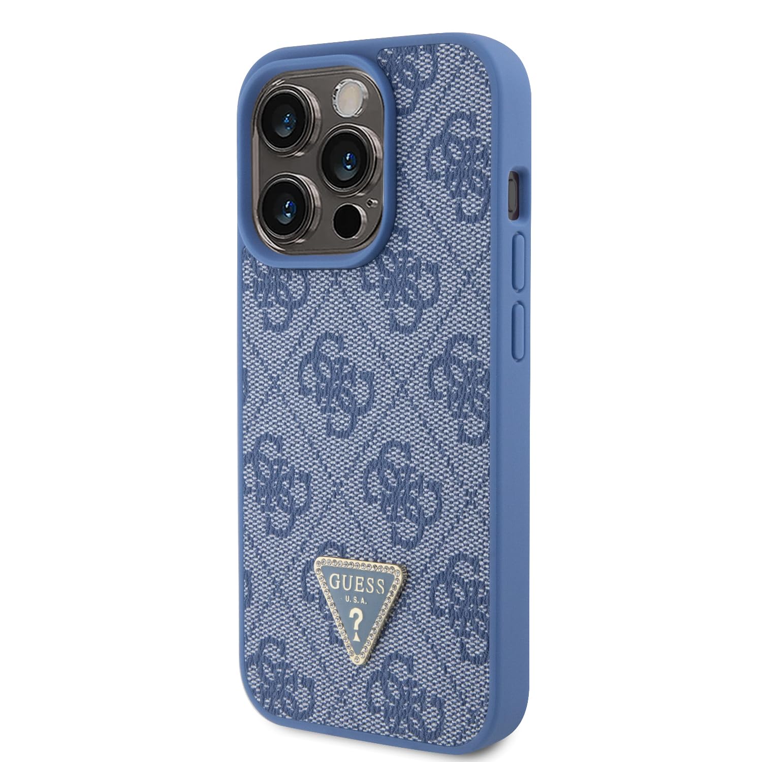 GUESS GUHCP15LP4TDSCPB - Carcasa para iPhone 15 Pro de 6,1 Pulgadas, Color Azul