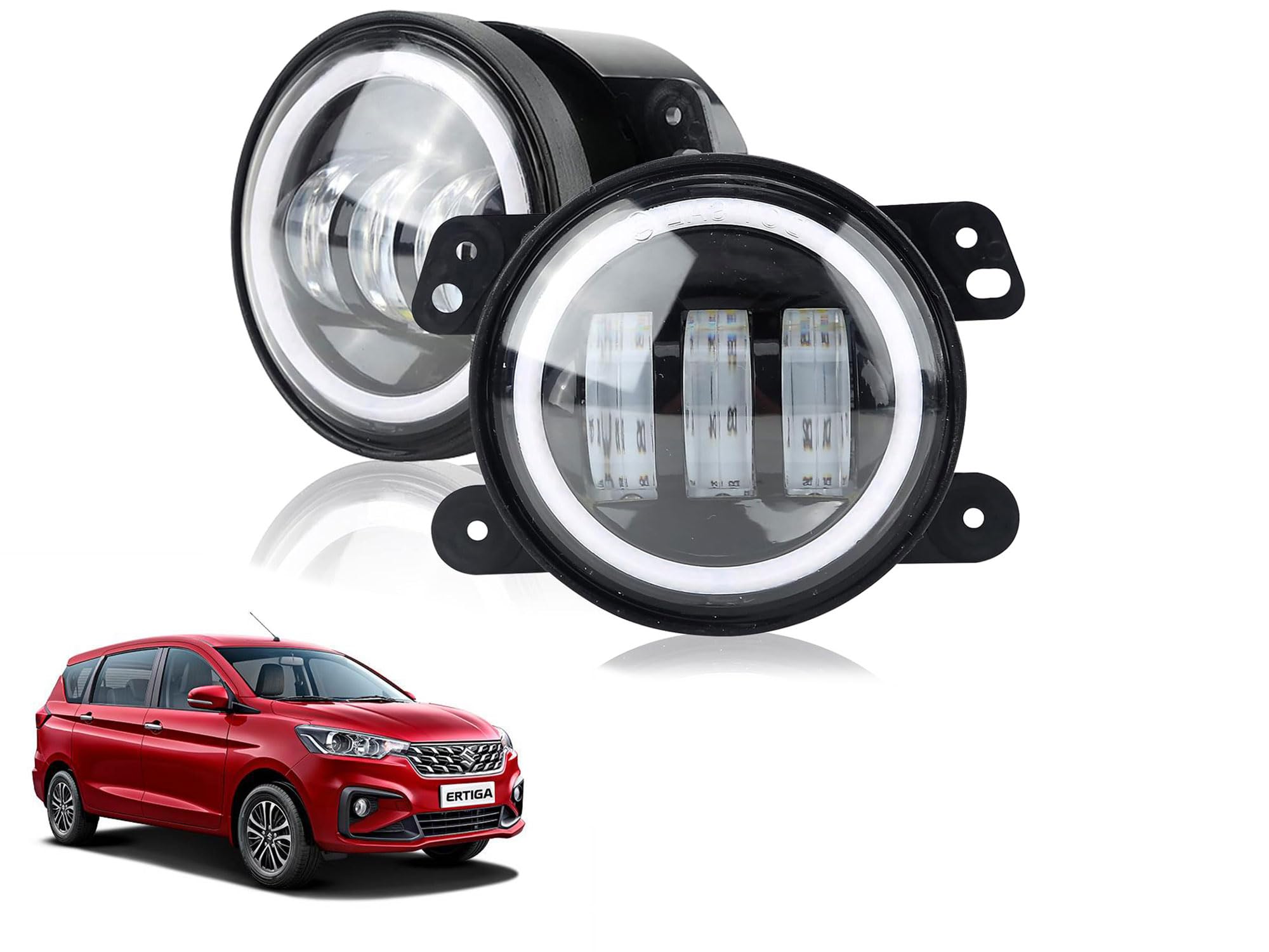 Auto Pearl 3-Led Fog Light 4 inch with Yellow DRL Ring Turn Indicator light for Ertiga 2019-2022 (Pack of 2)-image-37