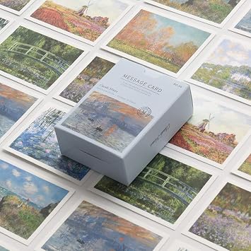 Monolike Message Monet Card - Mix 40 Mini Single cards, 20 envelopes Package