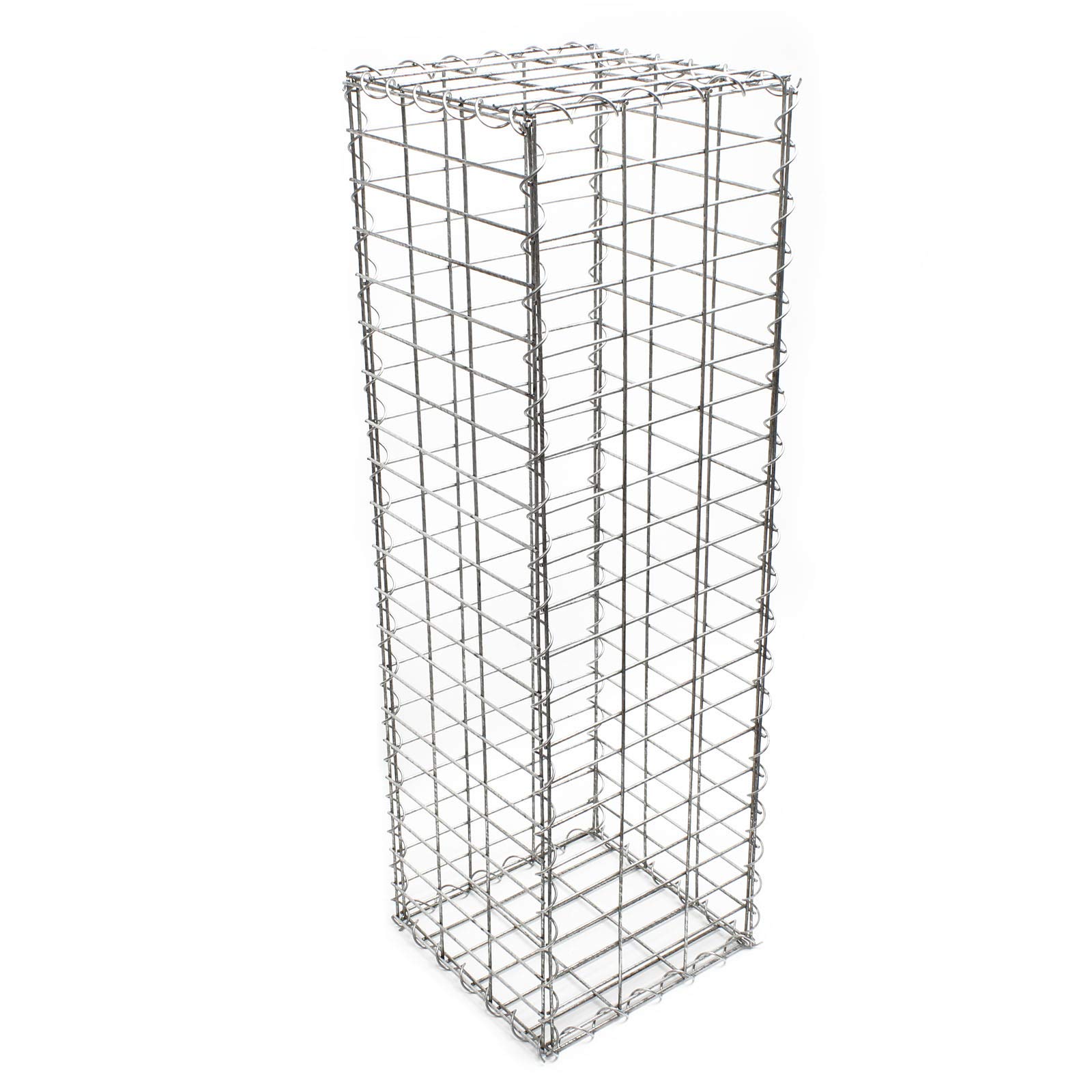 WilTec Gabions 100x30x30cm Silver-coloured Modern Wire Mesh Stone Wall Basket