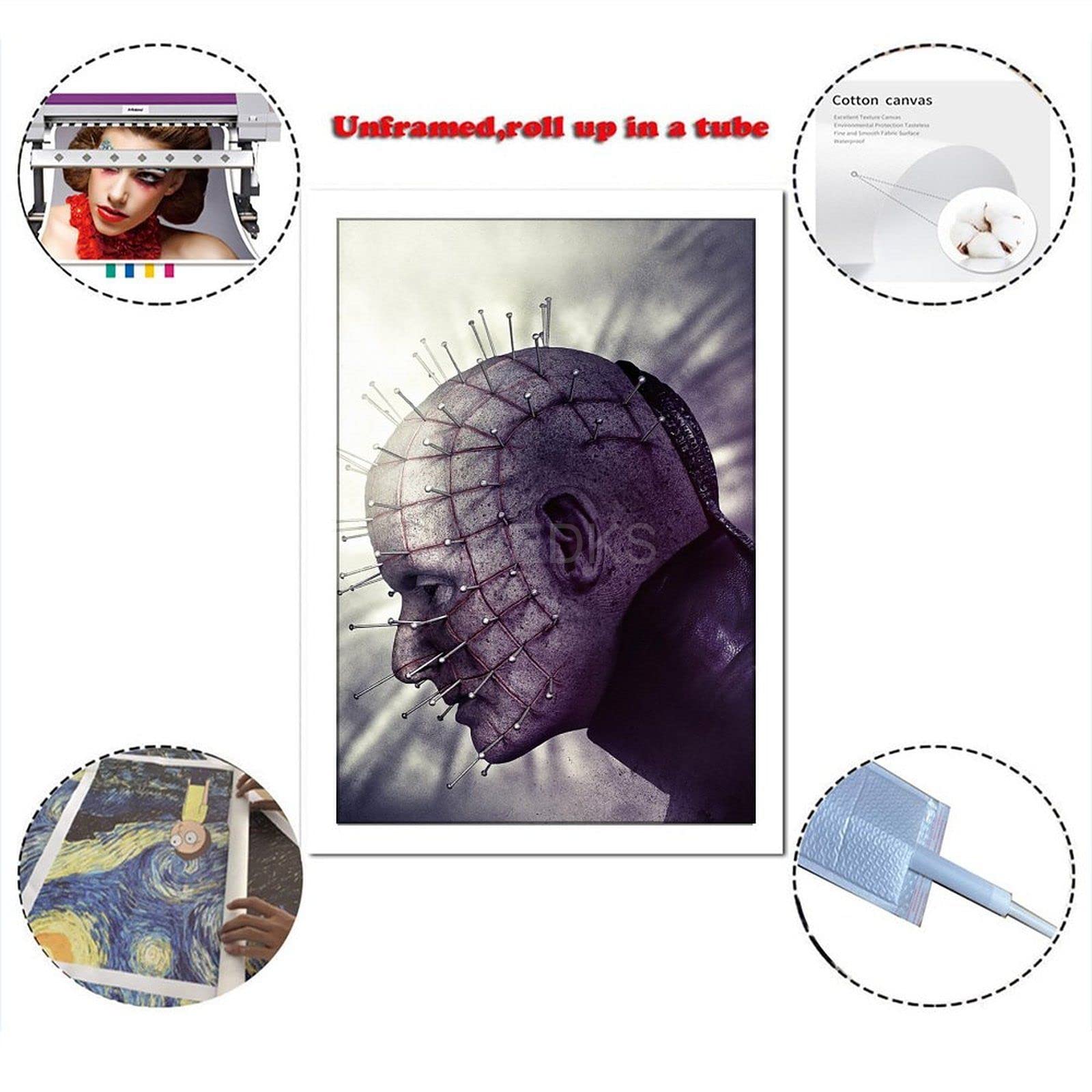 Amazon.com: Hellraiser Horror Movie Pinhead Hell Priest Wall Art