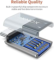 Vista 6 de Adaptador USB C a USB [paquete de 2], adaptador OTG Thunderbolt 3 a USB 3.0 compatible con MacBook Pro, Chromebook, Pixelbook, Microsoft Surface Go