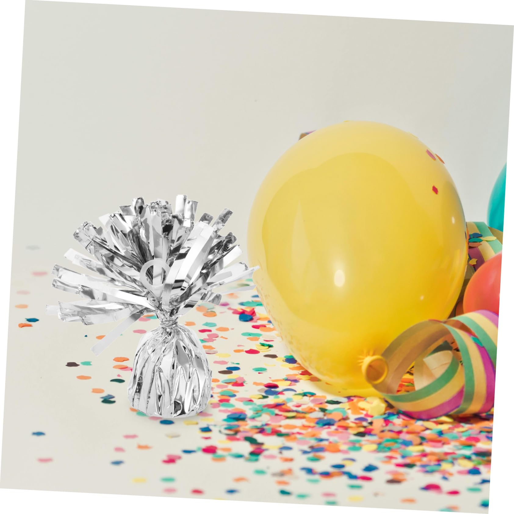 6 Stück Ballongewichte aus Zement und Pet in Silber Langlebig und Elegant für Festival und Outdoor Events Partyzubehör zur Ballondekoration