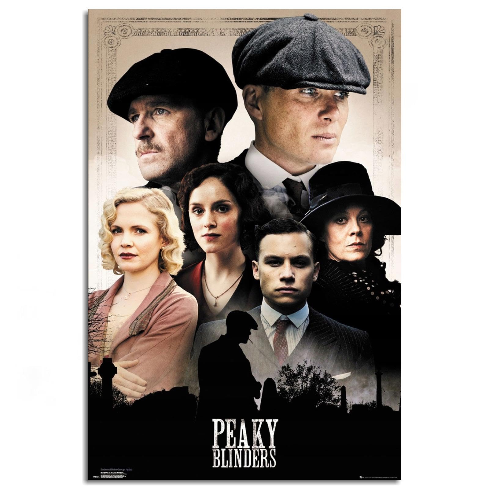 TOPSUL Peaky Blinders BLURAY Covers Poster Canvas Prints Wall Art For Home Office Decorations Unframed 36"x24"